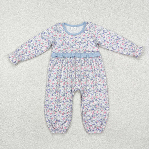 LR2072   baby girl clothes floral girl  winter romper