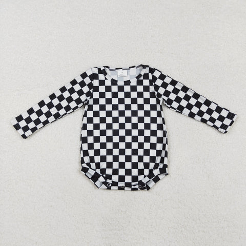 LR2121   baby girl clothes black gingham girl winter bubble