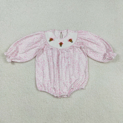 LR2184   baby girl clothes embroidery  turkey girl winter thanksgiving bubble