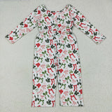 LR2192   baby girl clothes bows girl winter christmas jumpsuit