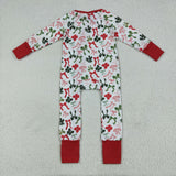 LR2203  baby girl clothes bows toddler girl christmas winter romper
