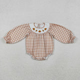 LR2205   baby girl clothes smocked turkey toddler girl winter thanksgiving day bubble