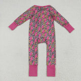 LR2250  baby girl clothes leopard toddler girl winter romper