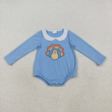 RTS kids matching clothing embroidered turkey print clothing baby thanksgiving winter clothing-2025.7.18