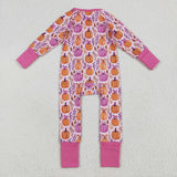 LR2270  baby girl clothes pumpkin toddler girl winter romper