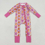 LR2270  baby girl clothes pumpkin toddler girl winter romper