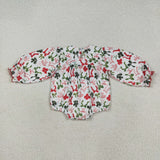 RTS kids clothes embroidery smocked bows kids christmas  matching clothes winter set-2025.7.28