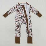 LR2334   baby boy clothes cowboy toddler boy winter romper