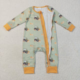 LR2335   baby boy clothes pumpkin  toddler boy winter romper