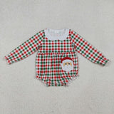 RTS kids matching clothing embroidery santa print clothing girl christmas winter clothing-2025.10.14