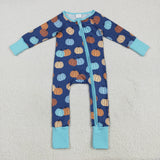 LR2364   baby boy clothes pumpkin boy winter  romper