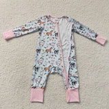 LR2401  baby girl clothes animal girl winter romper