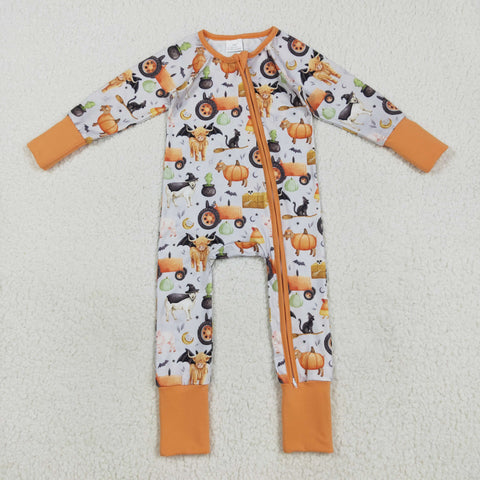 LR2444   baby boy clothes animals boy halloween winter romper