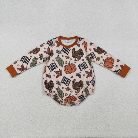 LR2447   baby boy clothes turkey boy thanksgiving winter bubble