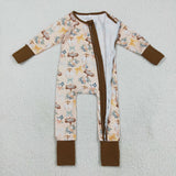 LR2462   baby boy clothes pumpkin boy winter romper