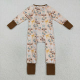 LR2462   baby boy clothes pumpkin boy winter romper