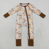 LR2462   baby boy clothes pumpkin boy winter romper