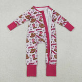 LR2516  baby girl clothes howdy girl winter romper