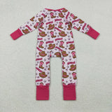 LR2516  baby girl clothes howdy girl winter romper