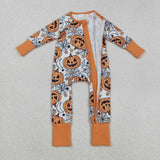 LR2528  baby boy clothes pumpkin boy halloween winter romper