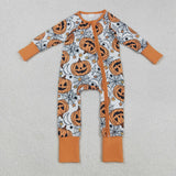 LR2528  baby boy clothes pumpkin boy halloween winter romper