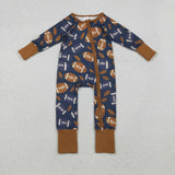 LR2543   baby boy clothes football boy winter romper