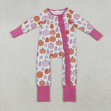 LR2566  baby girl clothes pumpkin girl winter romper