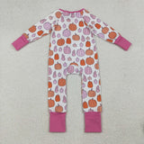 LR2566  baby girl clothes pumpkin girl winter romper