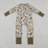 LR2578   baby boy clothes  camo boy winter romper