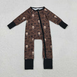 LR2591   baby boy clothes aztec toddler  boy western winter romper