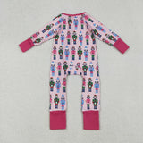 LR2598   baby girl clothes soldier toddler girl christmas winter romper