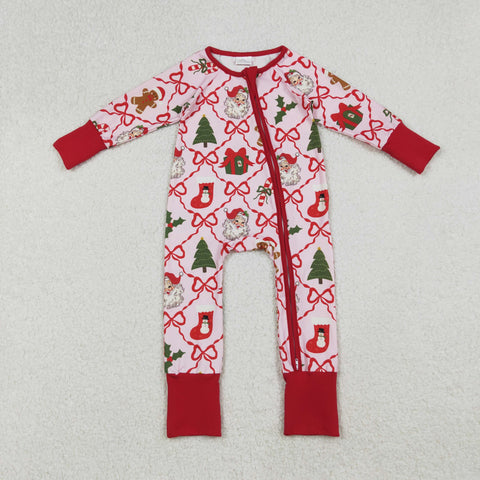 LR2632  baby girl clothes santa girl christmas winter romper