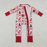 LR2632  baby girl clothes santa girl christmas winter romper
