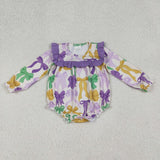 RTS kids matching clothing bows print clothing girl mardi gras winter clothing-2025.10.11