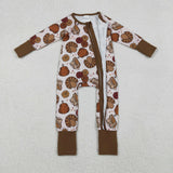 LR2690  baby boy clothes turkey boy thanksgiving winter romper