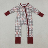 LR2691 baby boy clothes bow turkey boy  winter romper