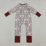 LR2691 baby boy clothes bow turkey boy  winter romper