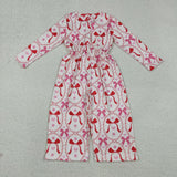 LR2713 baby girl clothes bows girl valentine winter jumpsuit