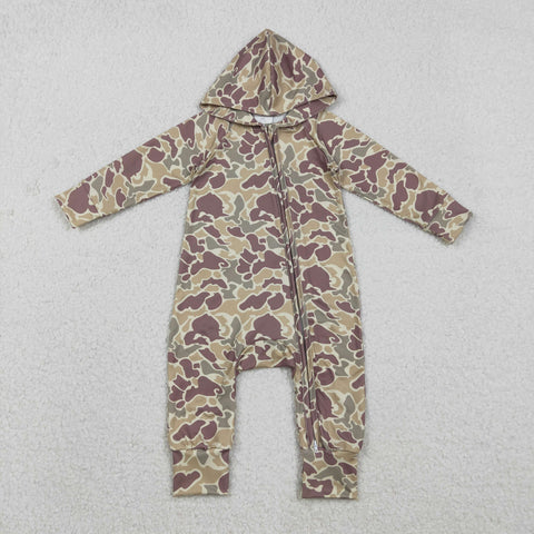 LR2812  baby boy  clothes camo boy hoodie winter romper