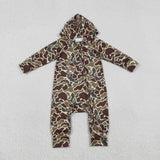 LR2826  baby boy clothes camo boy winter hoodie romper