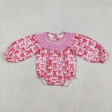 LR2842 baby girl clothes embroidery smock daddy’s valentine print toddler girl winter bubble