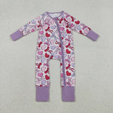 LR2883  baby girl  clothes heart girl Valentine winter romper
