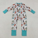 LR2944  baby boy clothes cowboy toddler boy winter romper