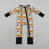 LR2986 baby boy clothes mallard print  toddler  boy winter romper