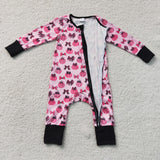 LR3069   baby girl clothes pumpkin print toddler girl fall romper