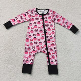 LR3069   baby girl clothes pumpkin print toddler girl fall romper