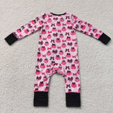 LR3069   baby girl clothes pumpkin print toddler girl fall romper