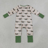 LR3117  baby boy clothes mallard print toddler boy winter romper