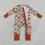 LR3119   baby boy clothes pie print toddler boy thanksgiving winter romper