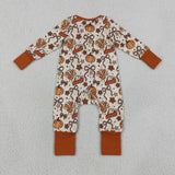 LR3119   baby boy clothes pie print toddler boy thanksgiving winter romper